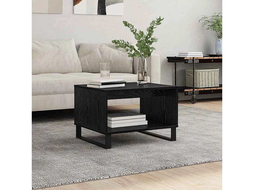 Mesa de centro Carvalho preto 60 x 50 x 40 cm