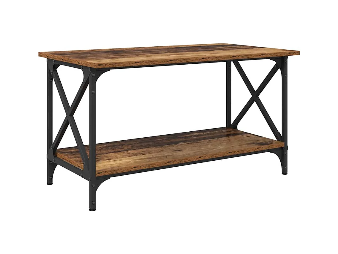 Table basse Bois ancien 80 x 45 x 45.5 cm Bois d'ingénierie