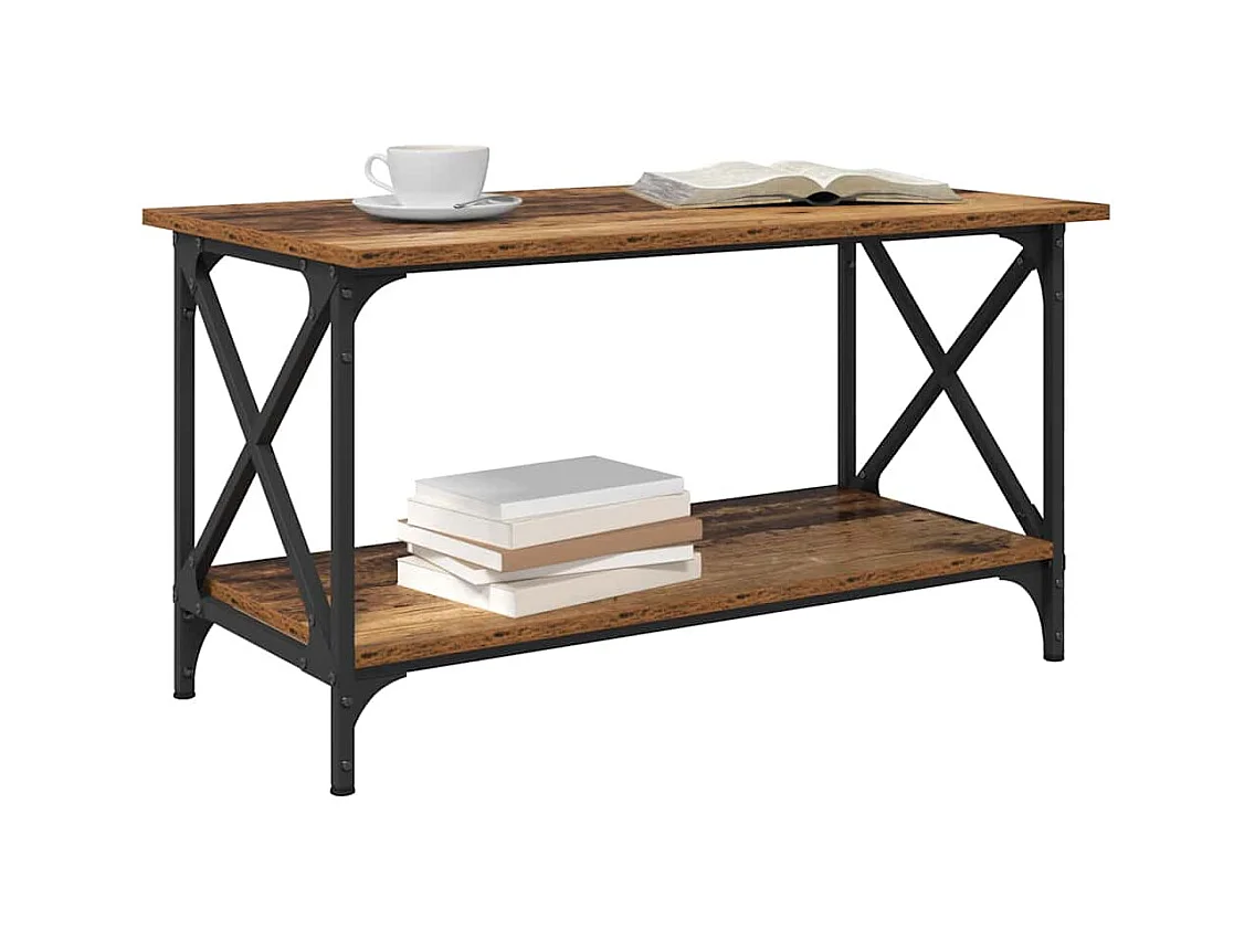 Table basse Bois ancien 80 x 45 x 45.5 cm Bois d'ingénierie