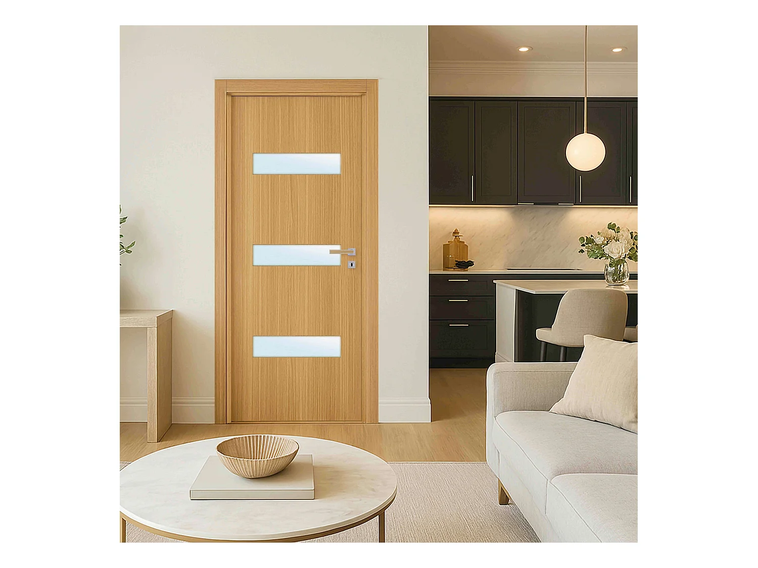 Bloc porte pose fin de chantier April , H.204 x l.83 cm