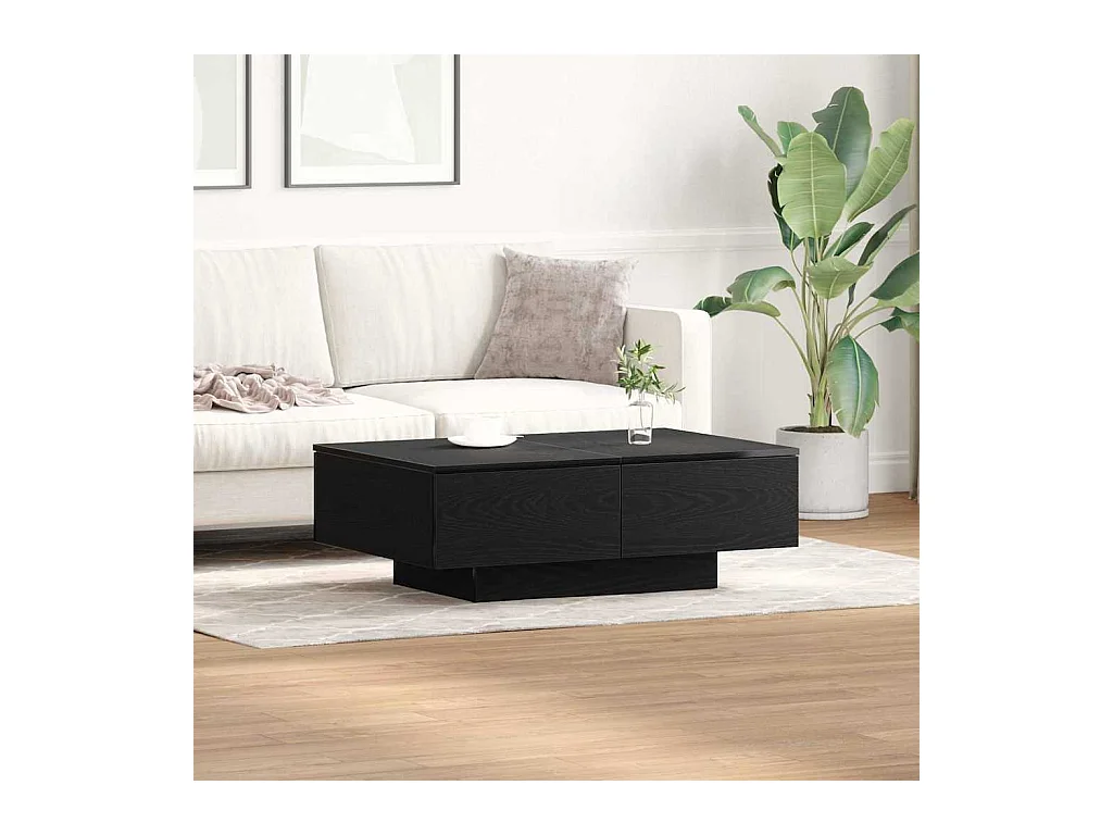 Table basse Chêne noir 90 x 60 x 31 cm Bois d'ingénierie