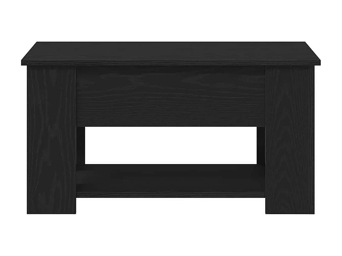 Salontafel Zwart eiken 79 x 49 x 41 cm Bewerkt hout