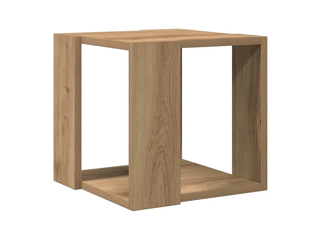 Table basse chêne artisanal 32 x 32 x 30 cm Bois d'ingénierie