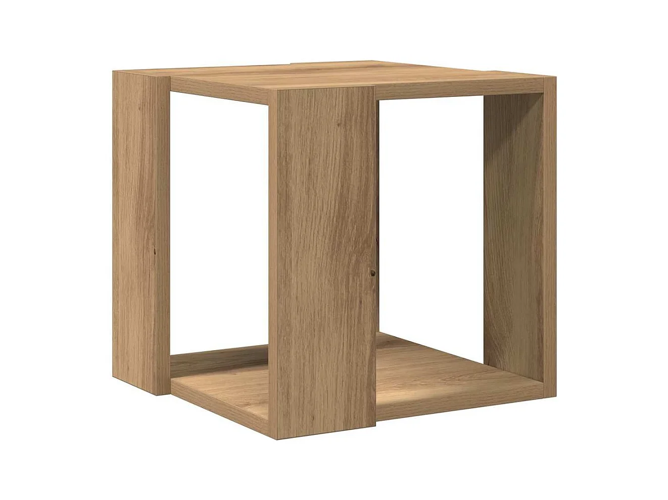 Table basse chêne artisanal 32 x 32 x 30 cm Bois d'ingénierie