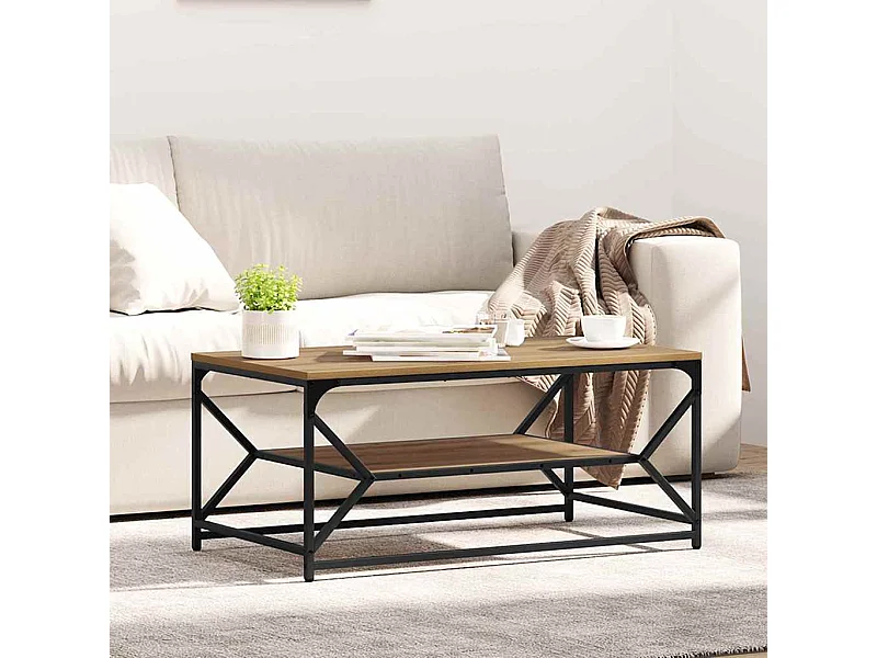 Mesa de centro carvalho artisiano 90 x 50 x 40 cm