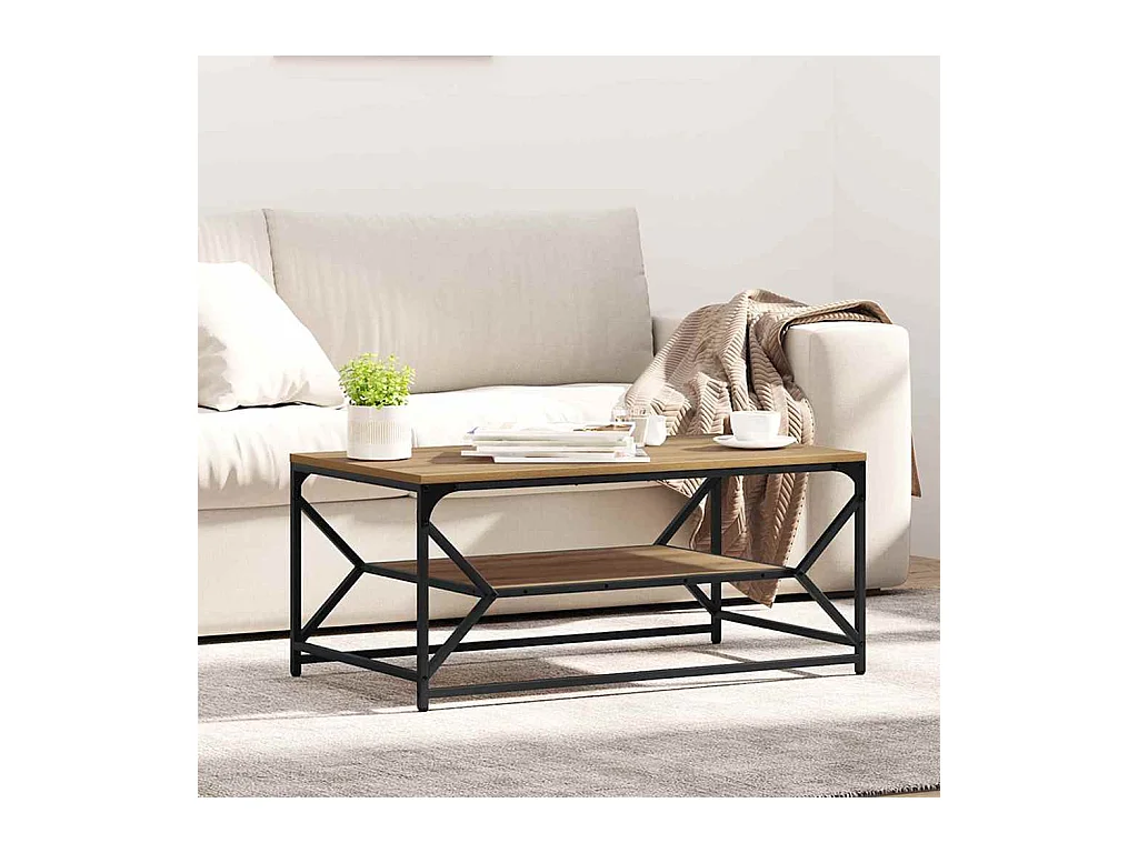 Mesa de centro carvalho artisiano 90 x 50 x 40 cm