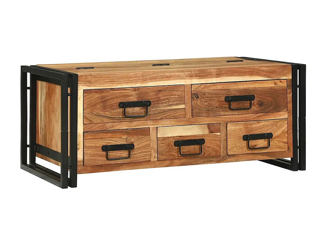 Table basse Marron 90 x 50 x 38 cm Bois d'acacia massif