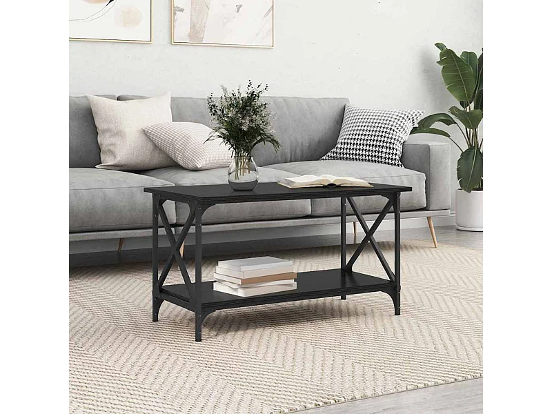 Mesa de centro Carvalho preto 80 x 45 x 45.5 cm