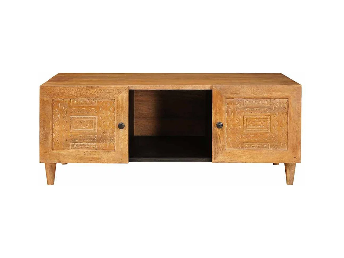 Table basse avec étagère Marron clair 100 x 54 x 40 cm