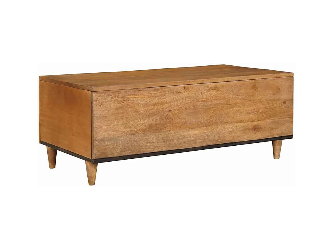 Table basse avec étagère Marron clair 100 x 54 x 40 cm