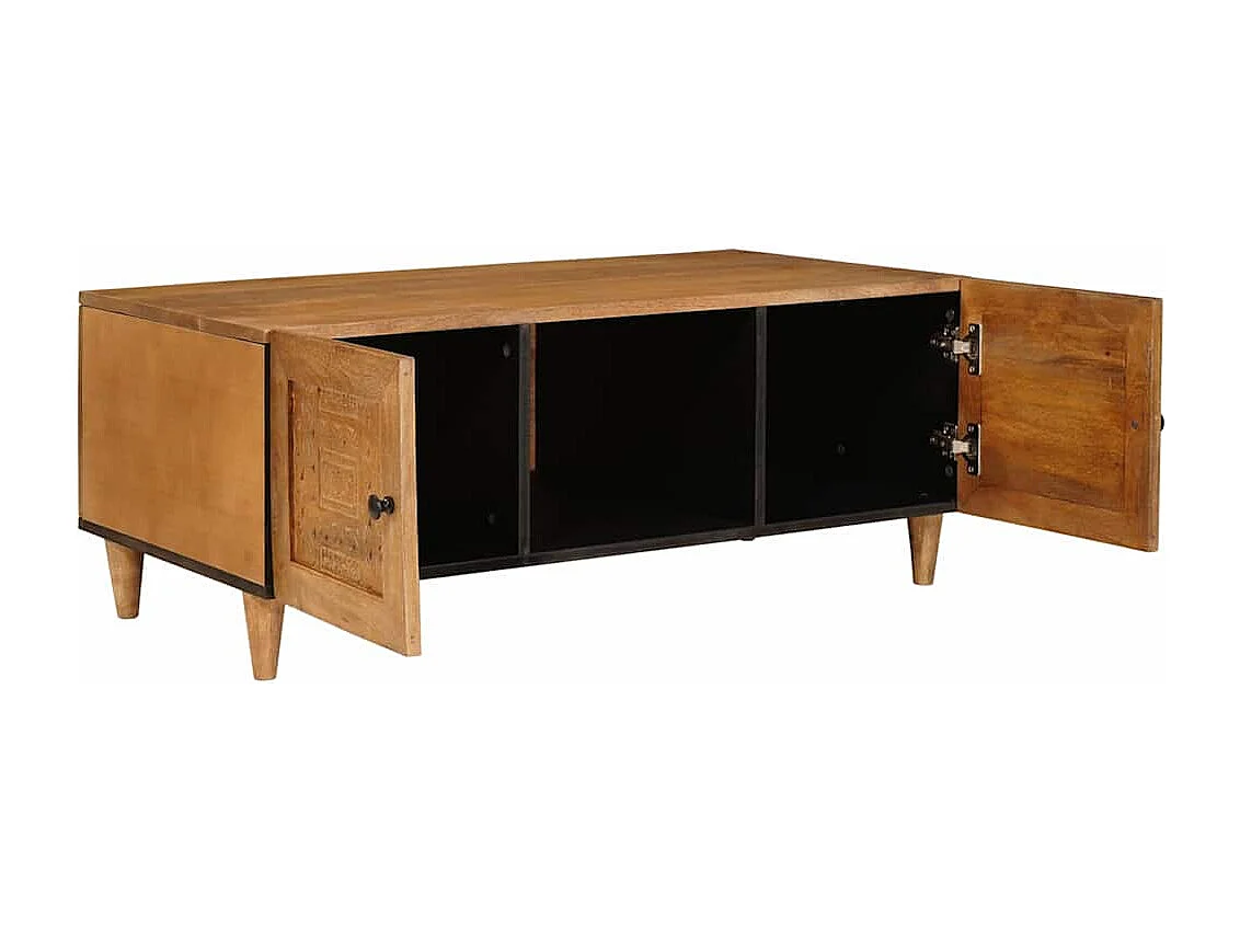 Mesa de centro com prateleira Castanho-claro 100 x 54 x 40 cm