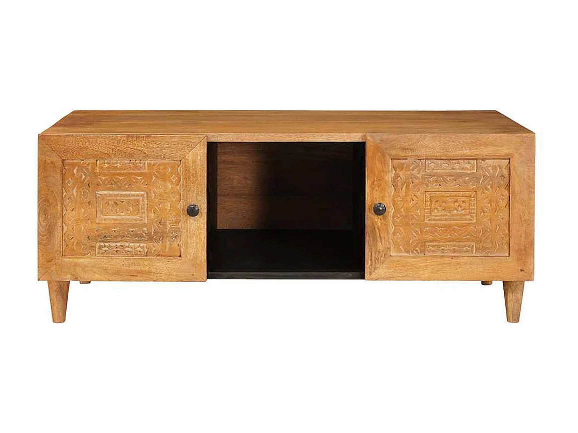 Mesa de centro com prateleira Castanho-claro 100 x 54 x 40 cm