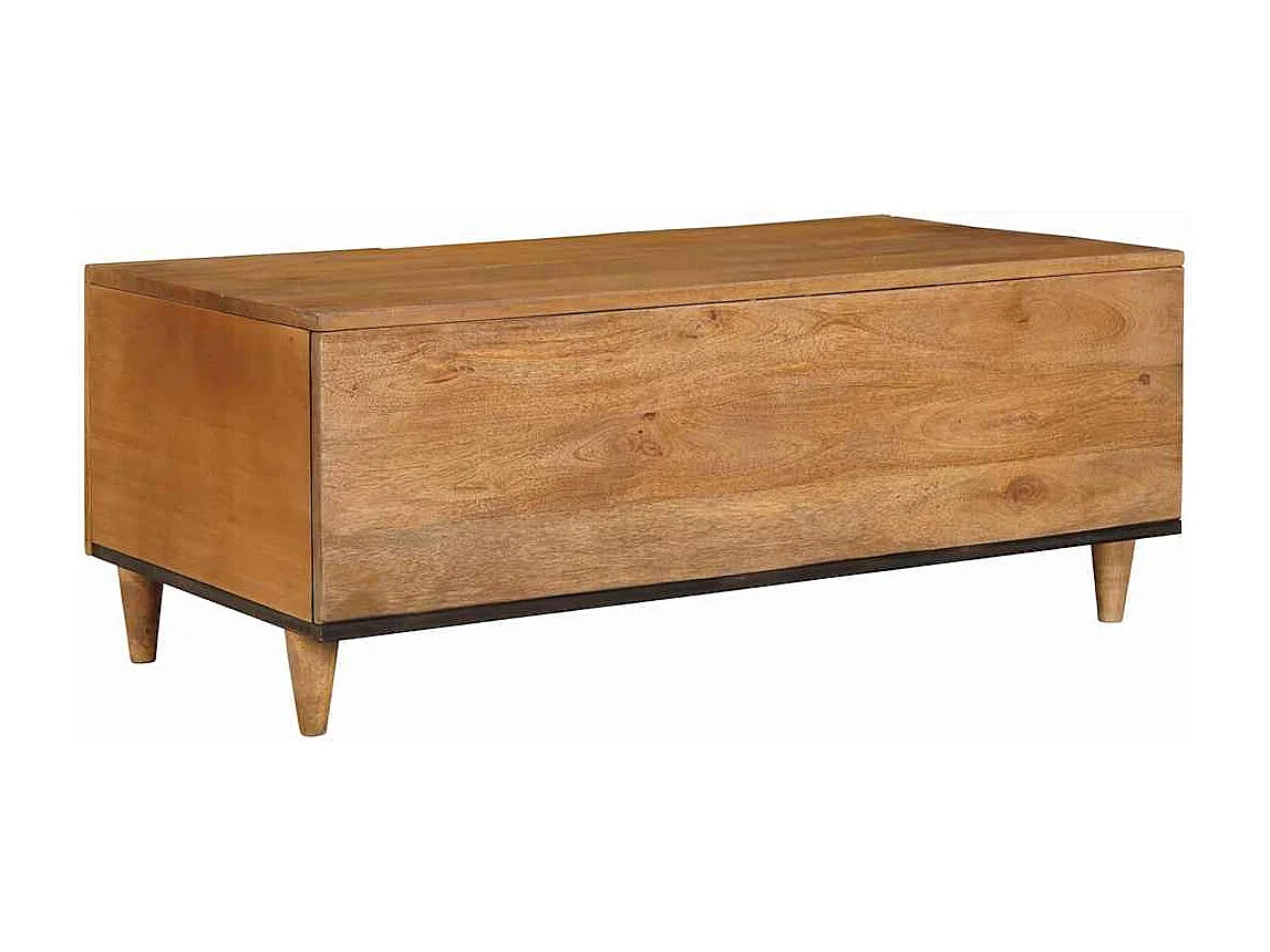 Mesa de centro com prateleira Castanho-claro 100 x 54 x 40 cm