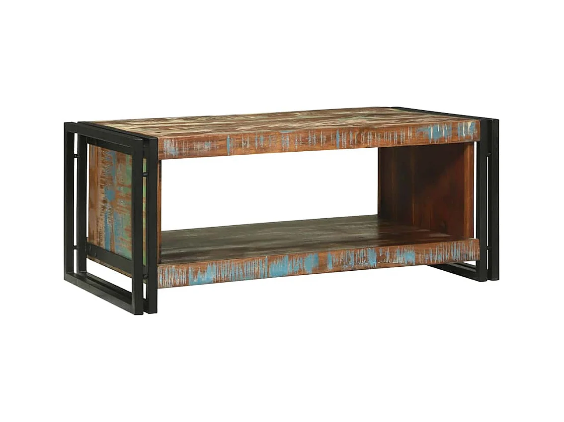 Table basse Marron 90 x 50 x 38 cm bois de récupération massif