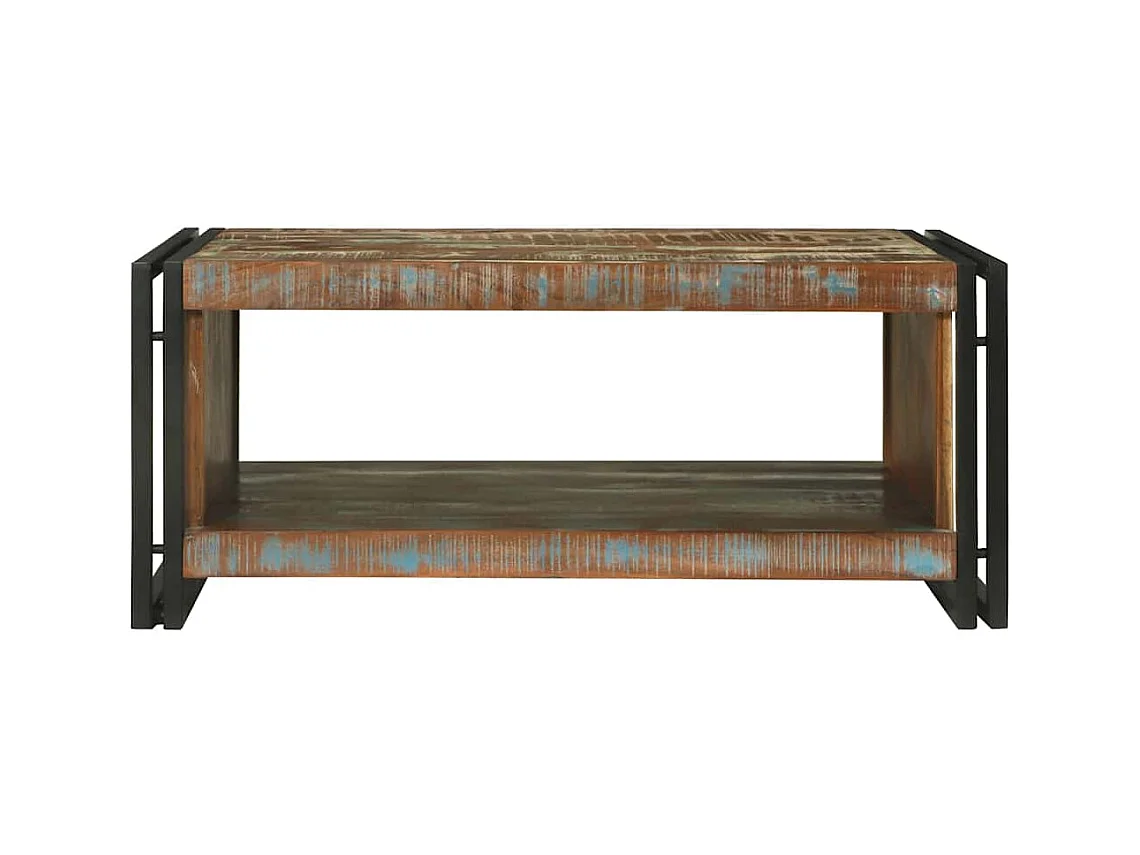 Table basse Marron 90 x 50 x 38 cm bois de récupération massif