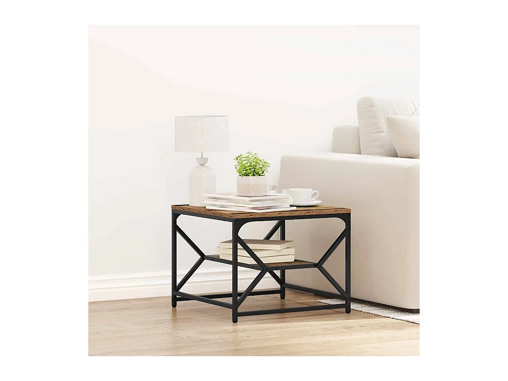 Table basse Bois ancien 51 x 50 x 40 cm