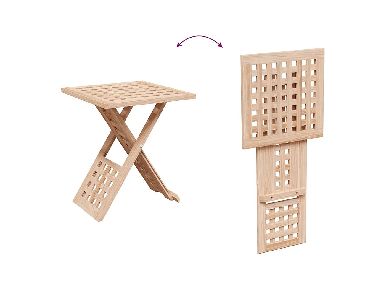 Table basse Marron 33 x 33 x 40.5 cm Bois massif de noyer