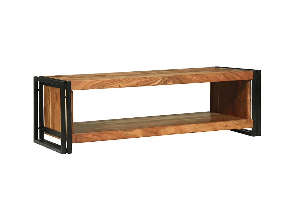 Mesa de Café Marrón 120 x 50 x 38 cm madera maciza de acacia