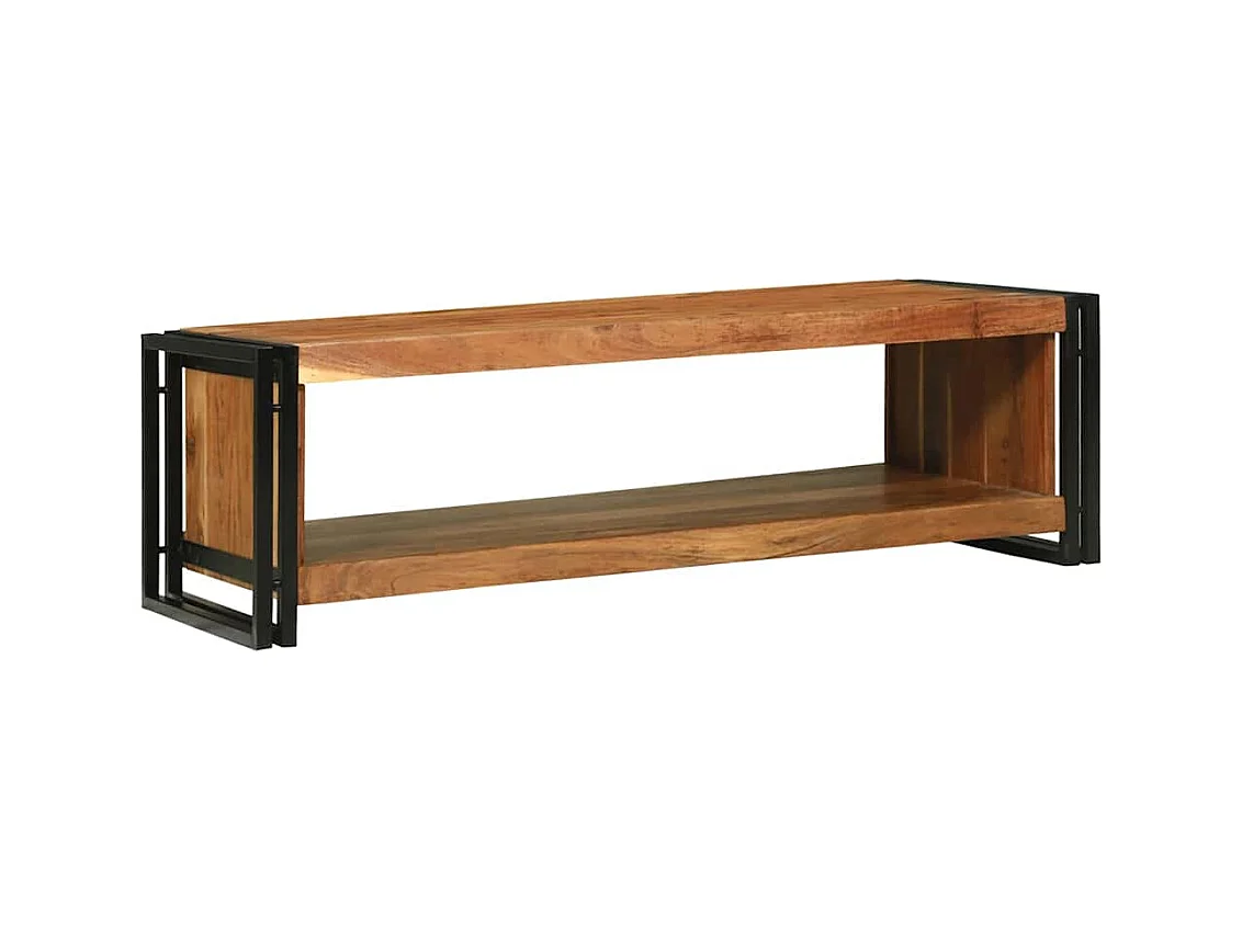 Mesa de Café Marrón 120 x 50 x 38 cm madera maciza de acacia