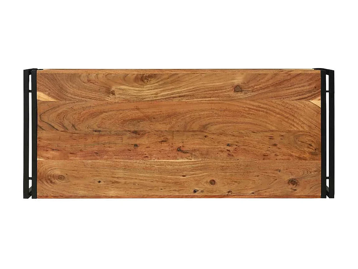 Mesa de Café Marrón 120 x 50 x 38 cm madera maciza de acacia