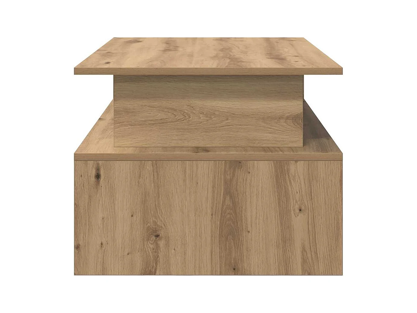 Table basse chêne artisanal 90 x 55 x 42.5 cm Bois d'ingénierie