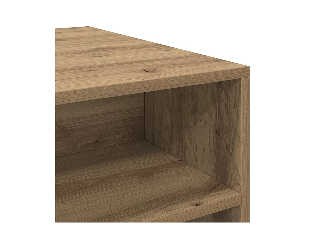 Table basse chêne artisanal 90 x 55 x 42.5 cm Bois d'ingénierie