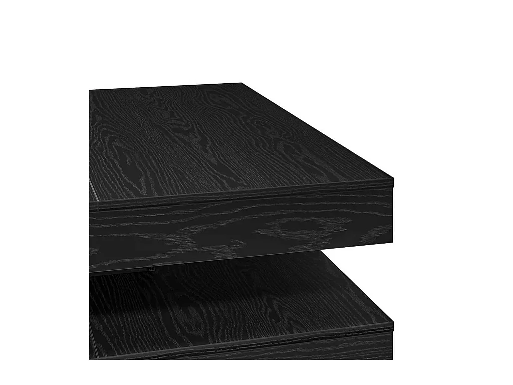 Table basse rotative à 360 degrés chêne noir 90x90x34,5 cm