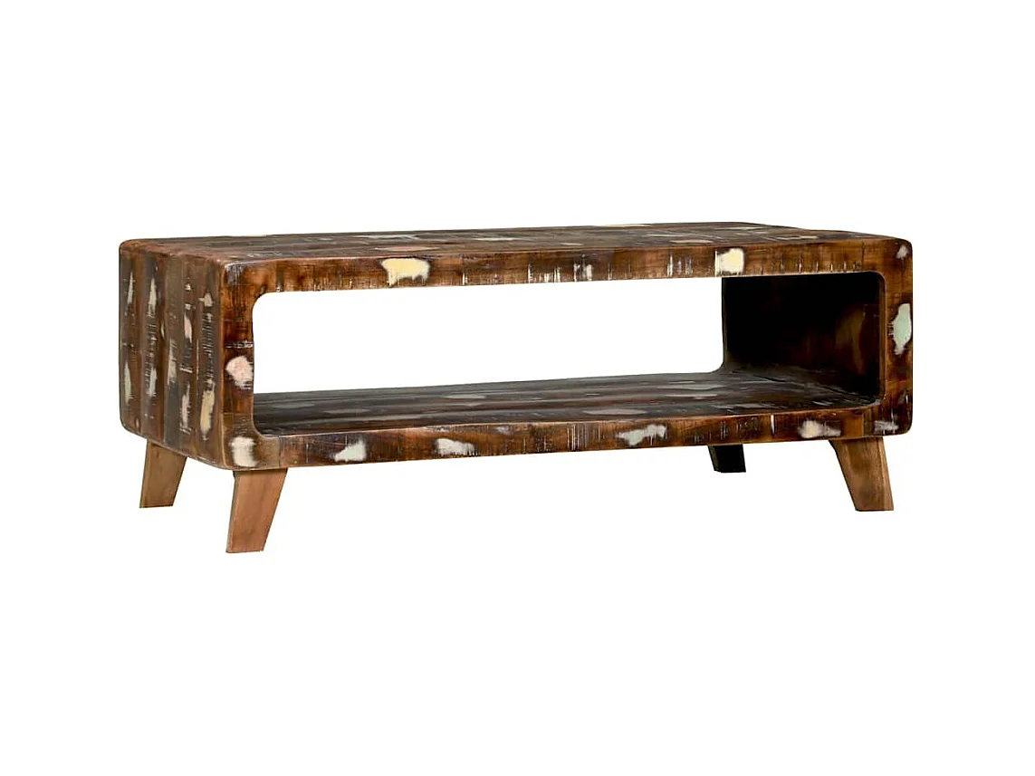 Table basse 90 x 50 x 35 cm bois de récupération massif
