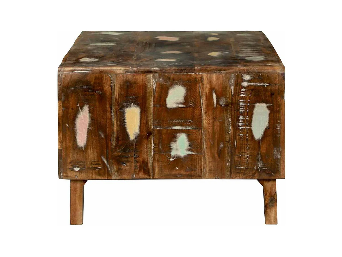 Table basse 90 x 50 x 35 cm bois de récupération massif