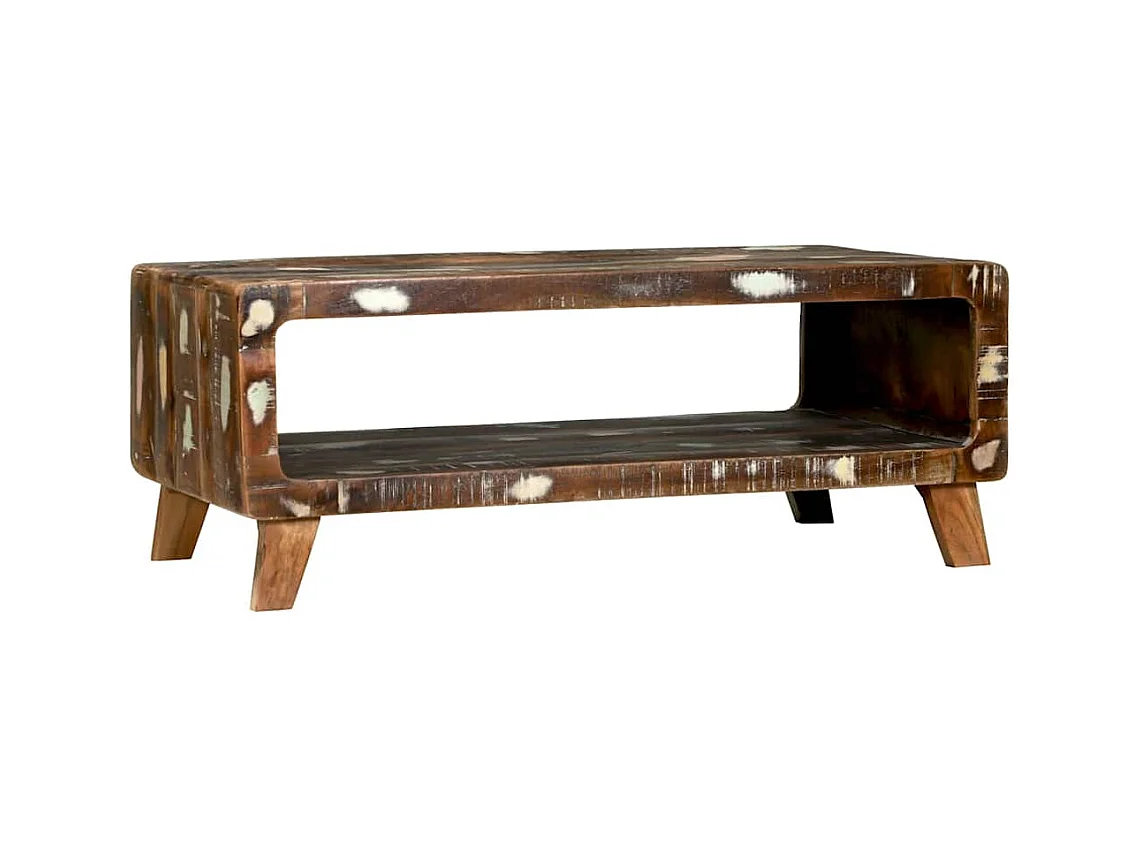 Table basse 90 x 50 x 35 cm bois de récupération massif