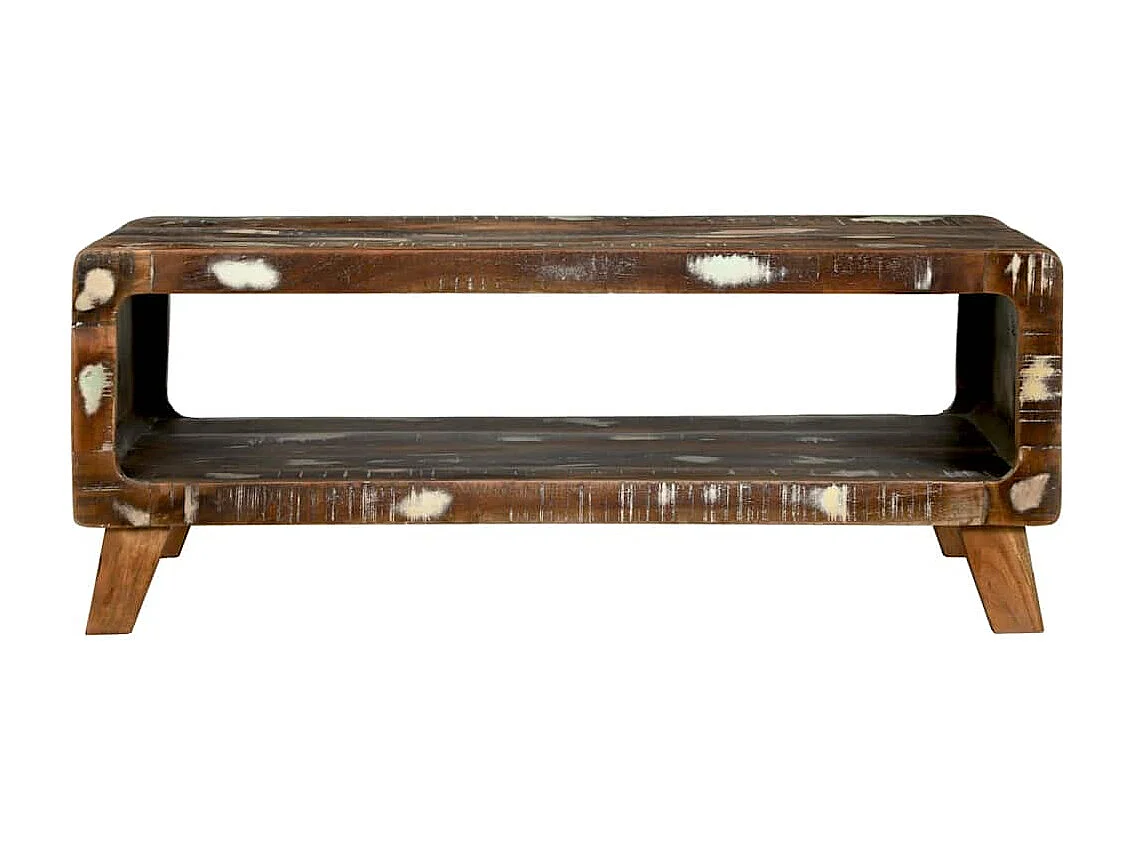 Mesa de Café Multicolor 90 x 50 x 35 cm madera maciza reciclada