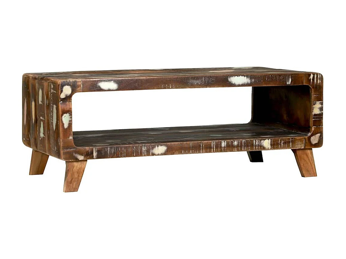 Mesa de Café Multicolor 90 x 50 x 35 cm madera maciza reciclada