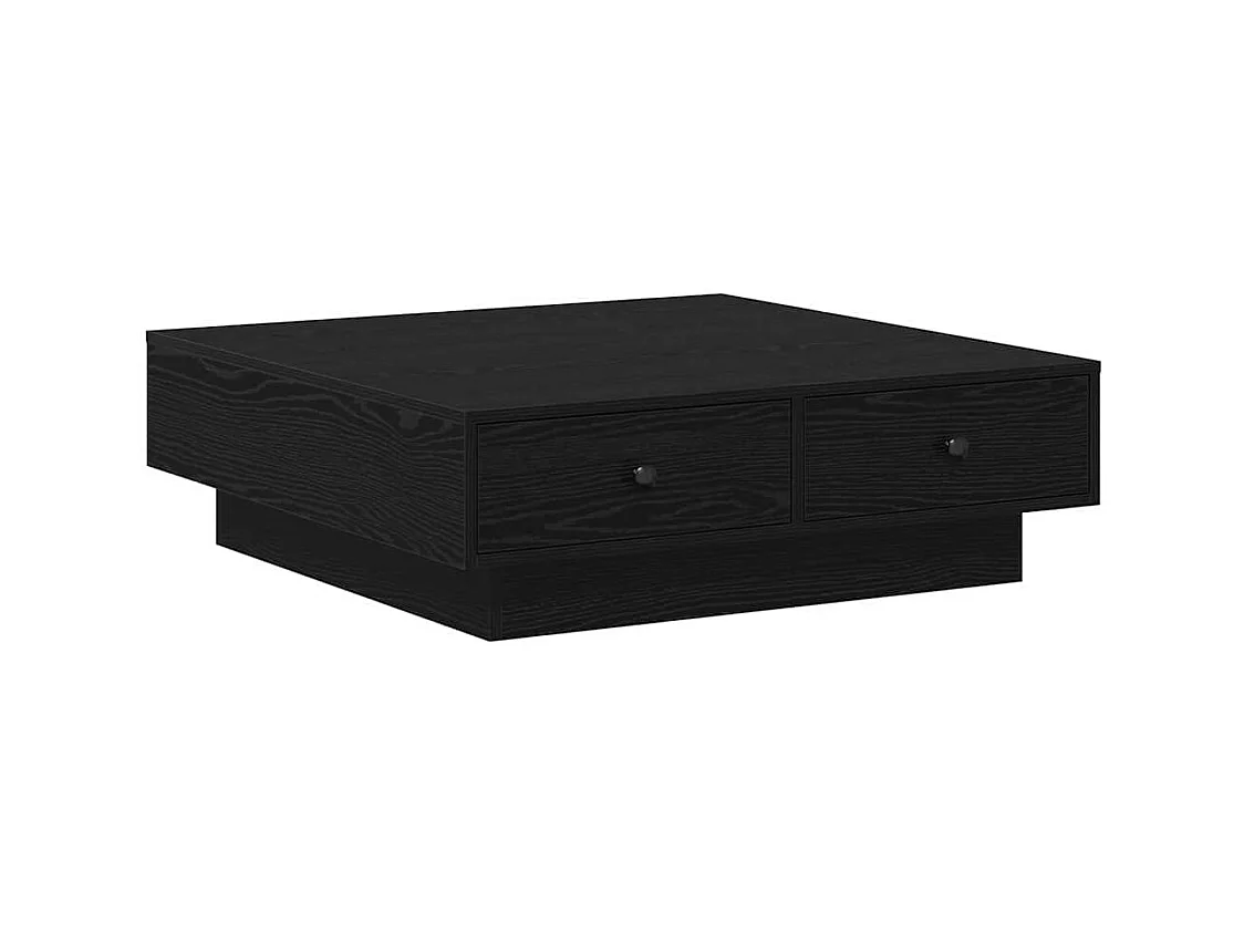 Table basse Chêne noir 90 x 90 x 28 cm Bois d'ingénierie