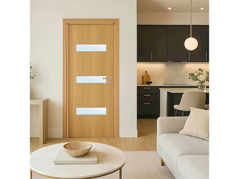 Bloc porte pose fin de chantier April , H.204 x l.73 cm