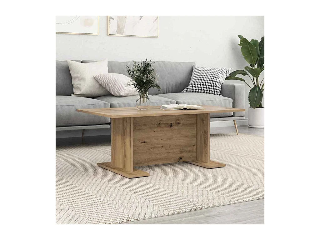 Table basse chêne artisanal 103,5 x 60 x 40 cm