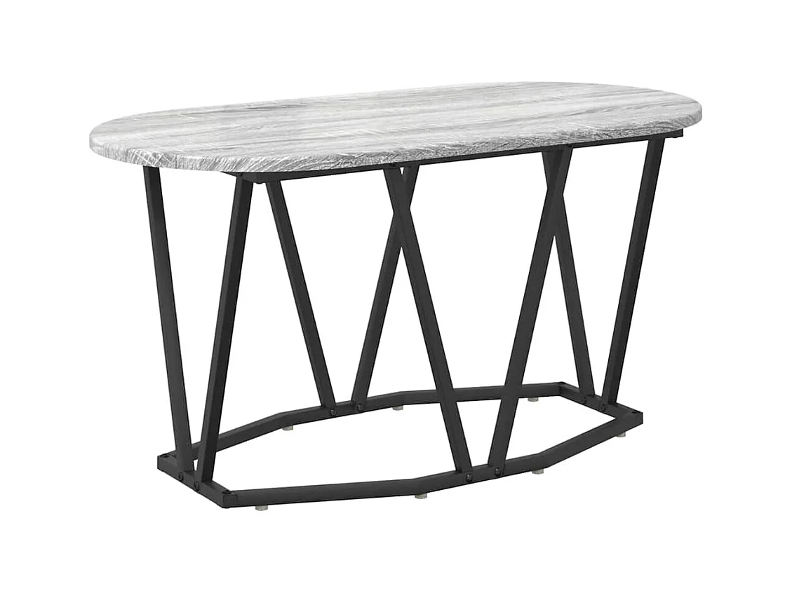 Table Basse Gris 80 x 40 x 40.5 cm Bois d'ingénierie et métal