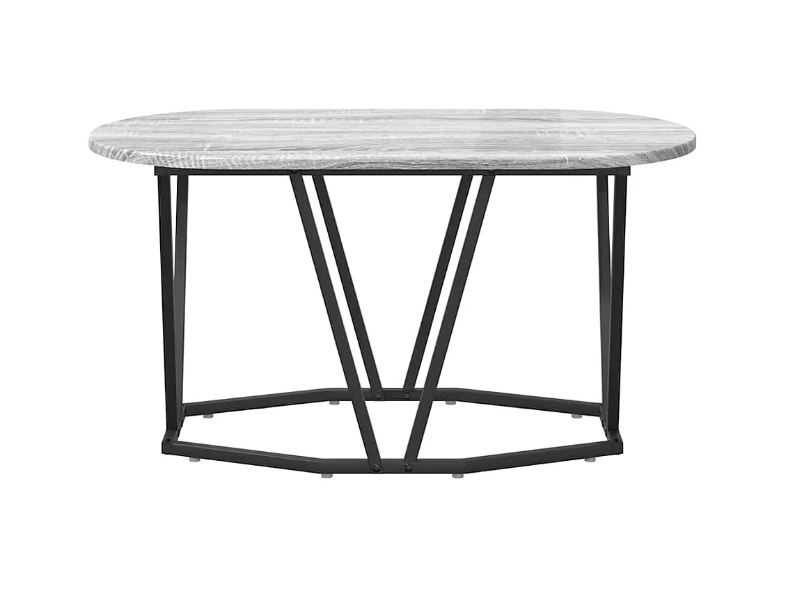 Table Basse Gris 80 x 40 x 40.5 cm Bois d'ingénierie et métal