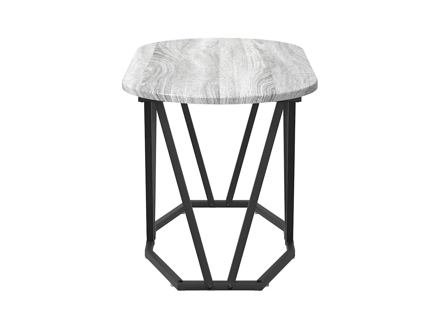 Table Basse Gris 80 x 40 x 40.5 cm Bois d'ingénierie et métal