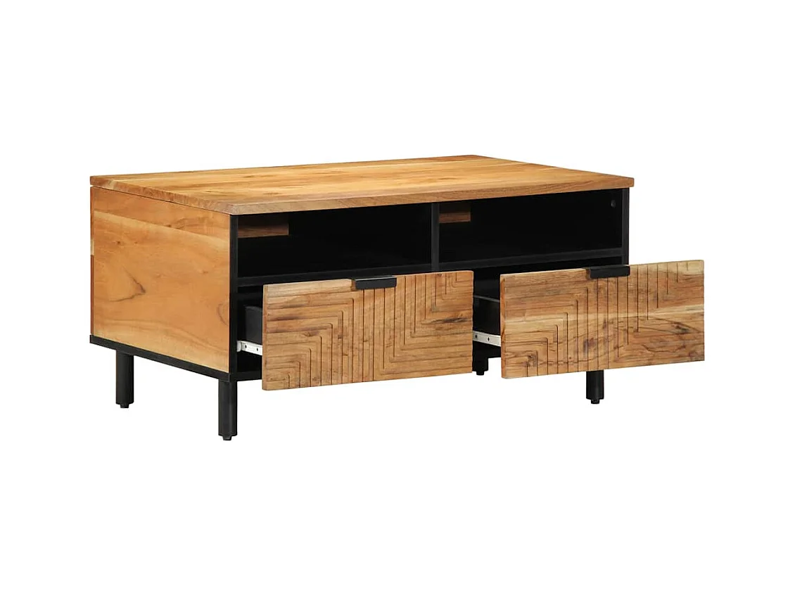 Table basse Marron 80 x 54 x 40 cm Bois d'acacia massif