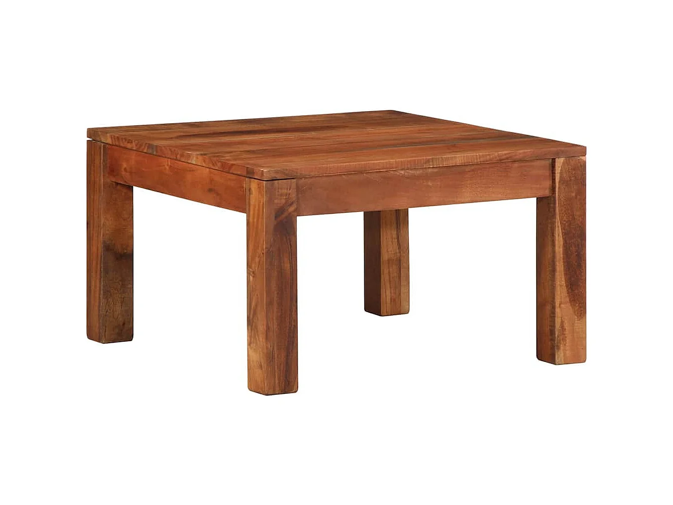 Mesa de centro madera maciza de acacia 60x60x35 cm