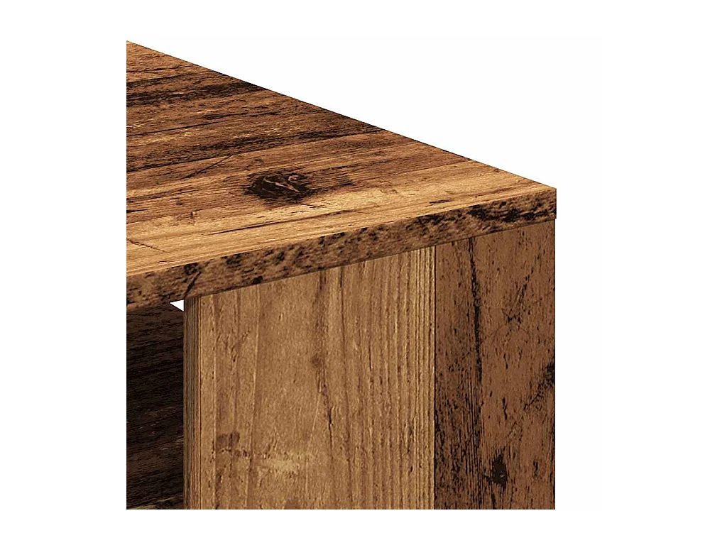 Table basse vieux bois 55x55x42 cm bois d'ingénierie