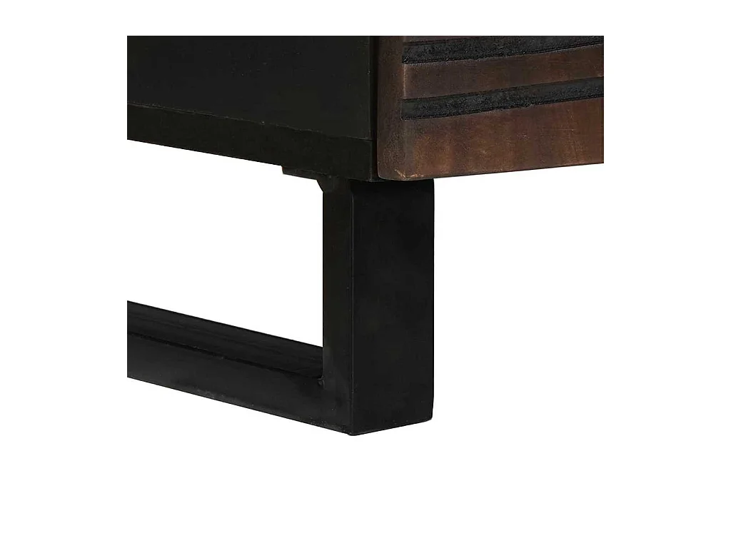 Table basse avec tiroir Marron et Noir 80 x 54 x 40 cm