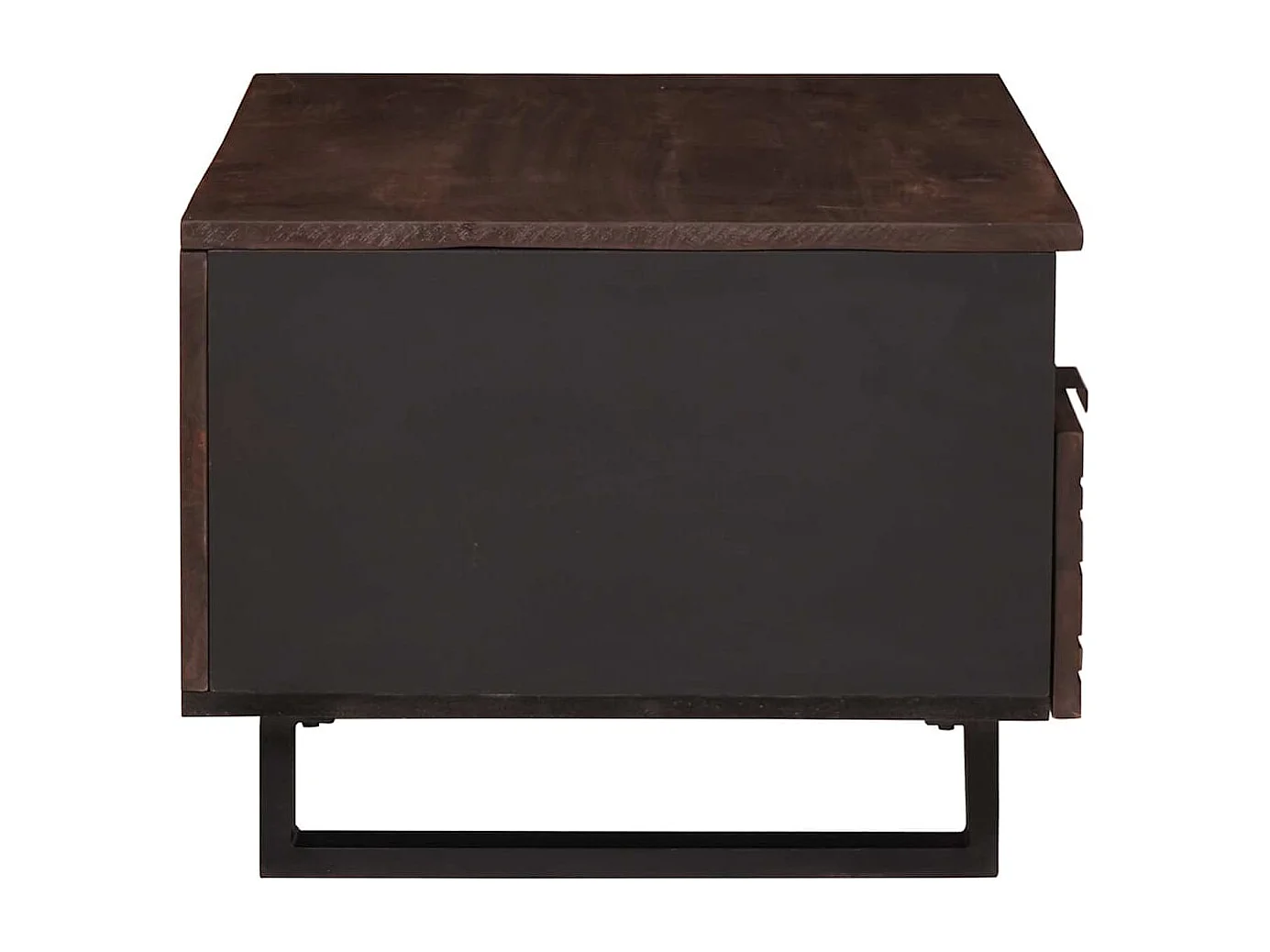 Table basse avec tiroir Marron et Noir 80 x 54 x 40 cm