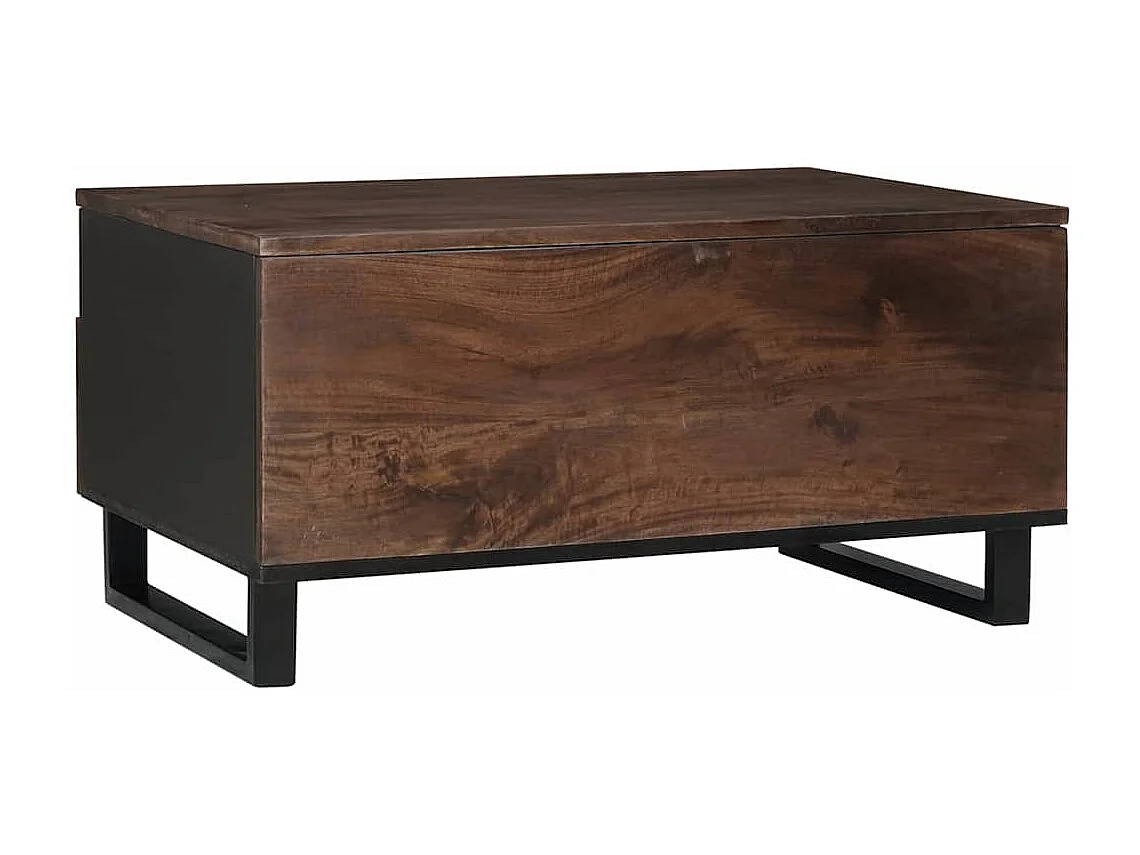 Table basse avec tiroir Marron et Noir 80 x 54 x 40 cm