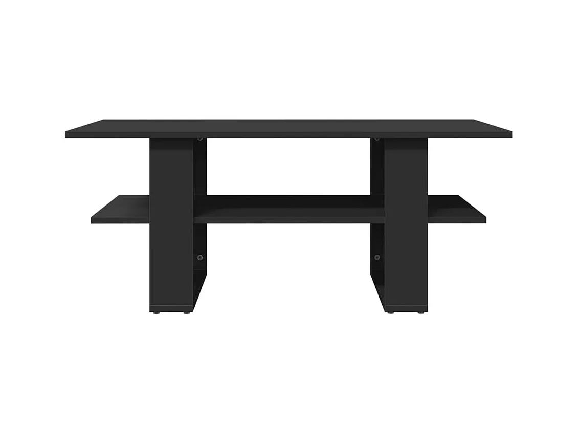 Mesa de centro madera de ingeniería negra 102x55x42 cm