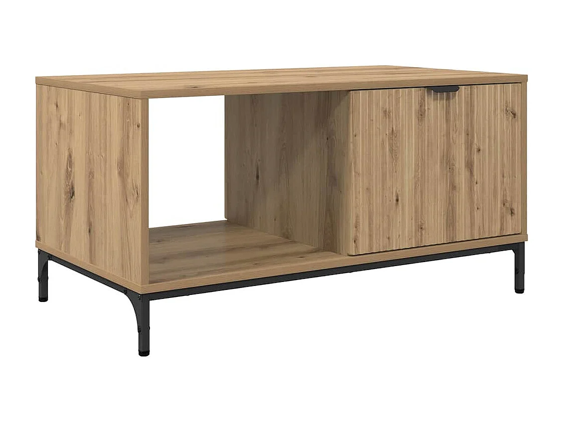 Mesa de Café Roble artisan 90 x 49 x 46 cm Madera contrachapada
