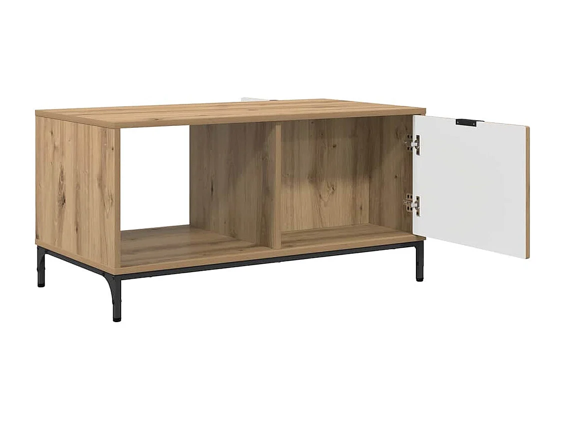 Mesa de Café Roble artisan 90 x 49 x 46 cm Madera contrachapada