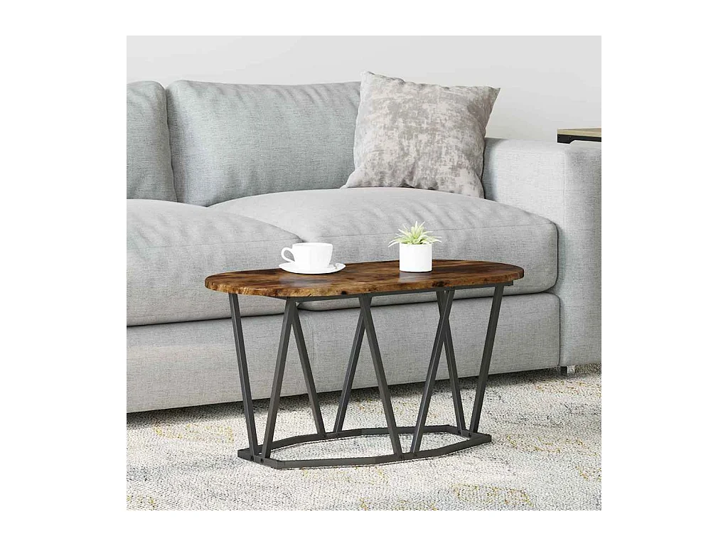 Table Basse Chêne fumé 80 x 40 x 40.5 cm