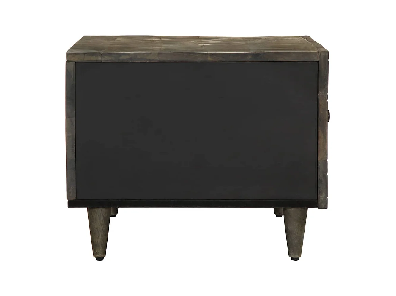 Mesa centro cinzento claro 80x50x40 cm madeira mangueira maciça