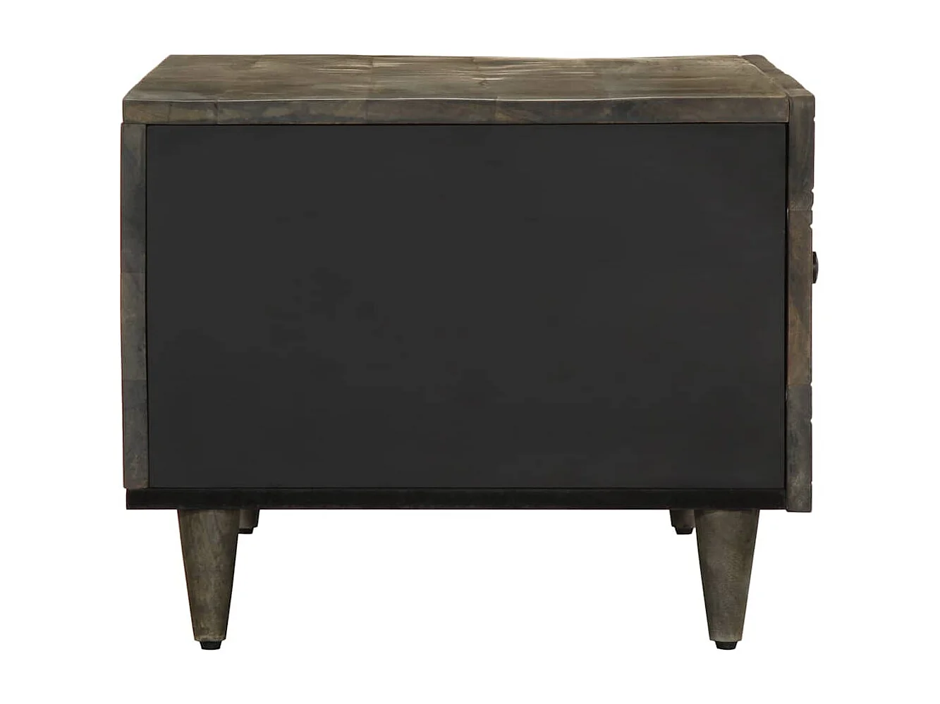 Table basse gris clair 80x50x40 cm bois de manguier massif